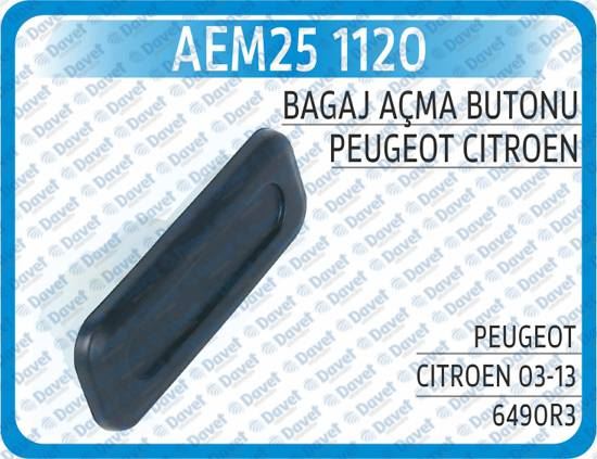 AEM 251120 Bagaj Acma Butonu Peugeot Citroen 03-13